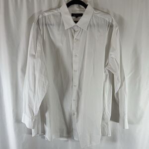 Ben Sherman Dress Shirt Men's 17.5 32/33 White Stretch Button Up Long Sleeve